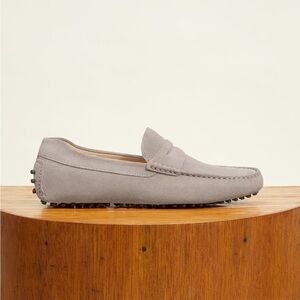 Jack Erwin - Parker Light Gray Suede Loafers